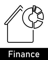 Finance line icon. Line graph with upward trend. Ideal for finance, growth, and data analysis