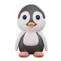 3D Penguin Animal Illustration