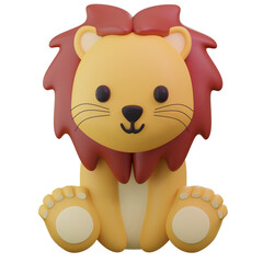 3D Lion Animal Illustration