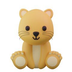 3D Tiger Animal Illustration