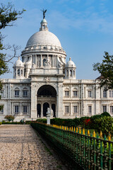Fototapeta premium Iconic Victoria Memorial in Kolkata at Sunset