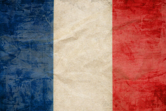 Grunge of France flag background texture