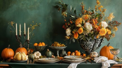 Autumn Harvest Table Setting