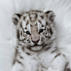 Obraz premium White tiger cub