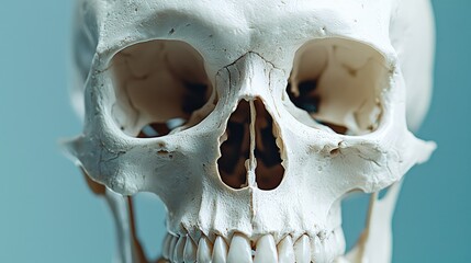 Obraz premium Detailed Human Skull Model in Standard Scale