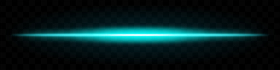 Blue light beam. Horizontal flare, glowing effect, radiant, bright streak, abstract shine, illumination, futuristic, glowing line, energy, luminous, dynamic light.