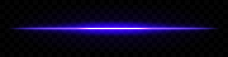 Purple light beam. Horizontal flare, glowing effect, radiant, bright streak, abstract shine, illumination, futuristic, glowing line, energy, luminous, dynamic light.