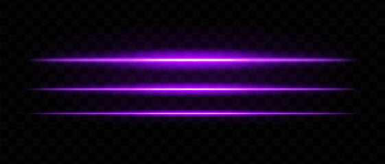 Purple glowing light streaks. Horizontal beams, neon, abstract, bright lines, futuristic, energy, dynamic motion, shine, luminous effect, optical flare, laser, electric.