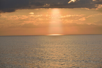 the sun is low in the sky