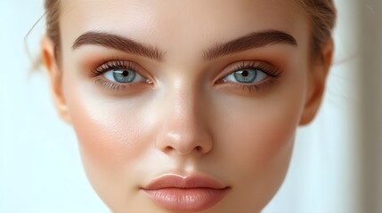Fototapeta premium Infographic explaining Botox's wrinkle-smoothing process, with diagrams of muscle relaxation and real before-and-after facial treatment results showcasing wrinkle reduction