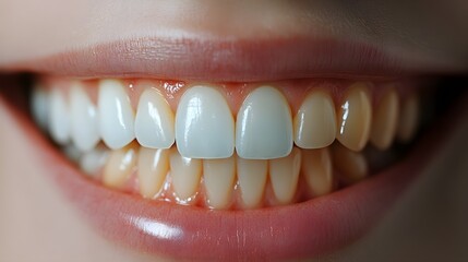 Fototapeta premium Visual infographic explaining teeth whitening, with before-and-after comparisons of tooth color improvement, clean and minimalistic design, Realistic Style, Bright Lighting