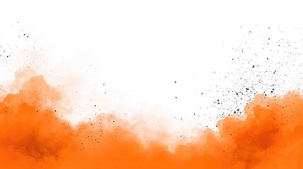 Abstract orange watercolor background in an extra-wide layout, with warm, flowing brushstrokes and subtle transitions for an energetic feel.