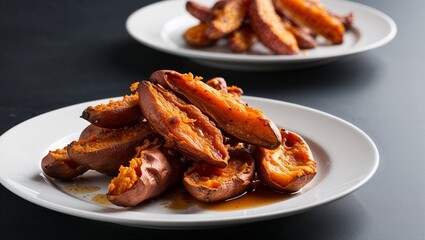 Fried caramelized sweet potatoes