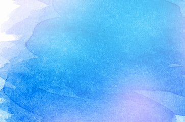 Fototapeta premium Hand painted blue watercolor background.