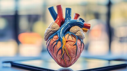 Naklejka premium Detailed Human Heart Model in High Resolution