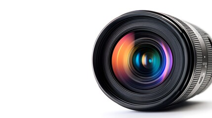 Camera Lens with Rainbow Reflection