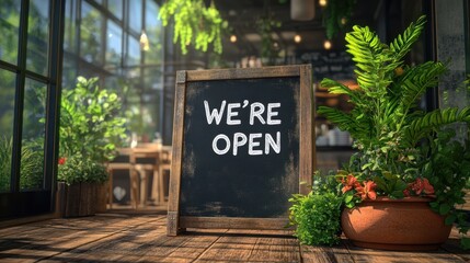 The Open Sign in Garden