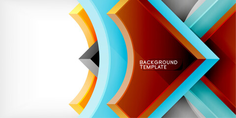 Geometric design abstract background - circles and triangles