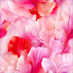 Carnation (Affection, Gratitude)_
An abstract design with carnation petals in pink and red.