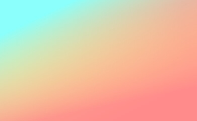 Abstract clear blue sky. Pastel rainbow. Light blue, pink and yellow color vector banner. Pastel gradient sky pattern. Blurred light fuzz colorful gradient background. Vector soft horizontal backdrop