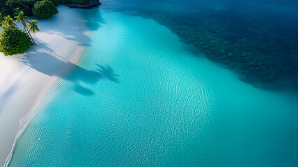 Ein tropischer Strand auf einer Insel