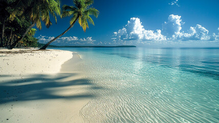 Ein tropischer Strand auf einer Insel