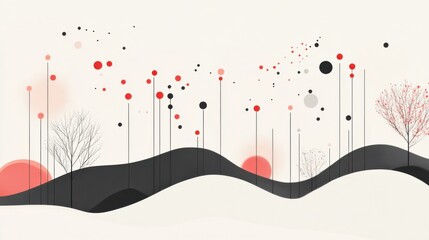 abstract financial graph with artistic watercolor effect