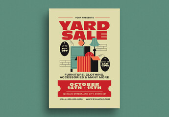 Retro Yard Sale Event Flyer