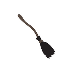 broom icon illustration flat