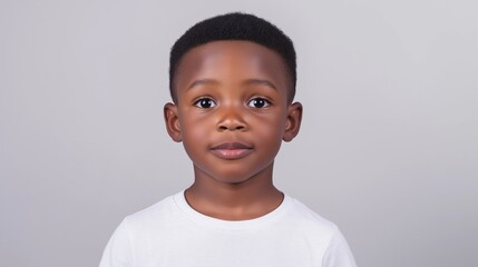Black kid boy isolated on background