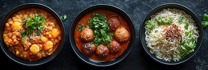 Diverse Global Cuisine Offerings Showcasing the Food Industry's International Reach and Cultural Diversity.