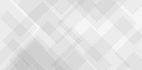 Fototapeta premium Modern Abstract white background design with layers of textured white transparent material in triangle and squares shapes. White color technology concept geometric line vector background.