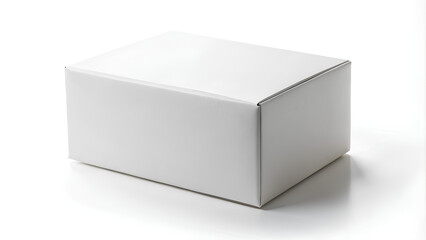 Fototapeta premium White Carton Box Mockup on isolate white 