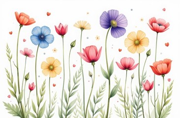 Fototapeta premium spring flowers background