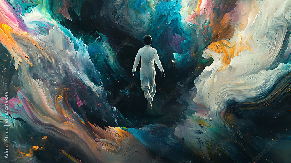 Poster A journey through the ethereal exploring the boundless depths of imagination and the dreamlike state of being