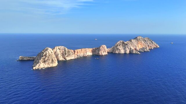 Aerial shot of islands in Finike - T&uuml;rkiye.