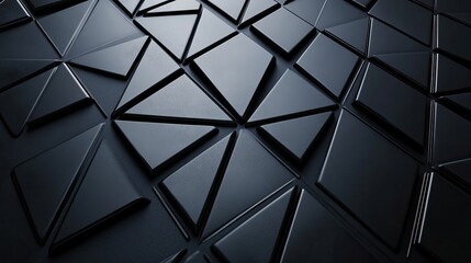 Abstract Monochrome Triangular Mosaic: A Study in Depth and Dimension