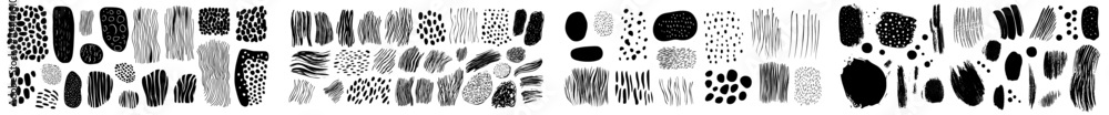Poster decorative graphic patterns created by hand. dotted and stripped pattern for creative design.