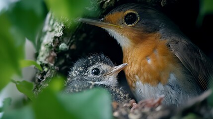 様々な野生動物の母と子供