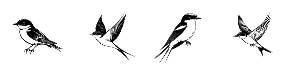 Obraz premium Retro groovy icon modern illustration of the Y2K flying dove peace and love symbol