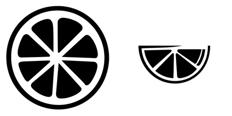 Obraz premium An orange icon. A fruit illustration sign. A vitamin symbol. A vegetarian logo. A food mark.