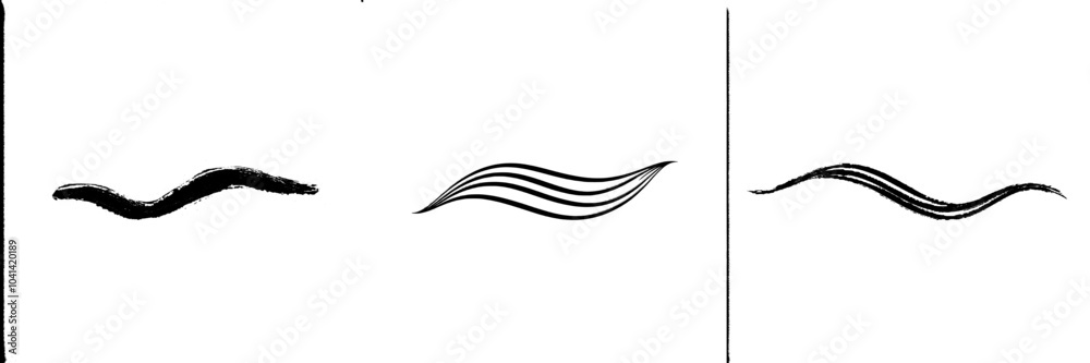 Poster a modern icon of swishes, a sign with slashes and a symbol that swoops. the aroma logo consists of s