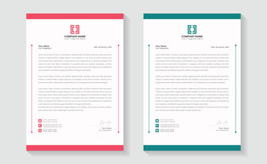 Modern Creative, Clean business style letterhead bundle of your corporate project design. Set to print. modern business letterhead in abstract design. Elegant template design in minimalist. Print A4