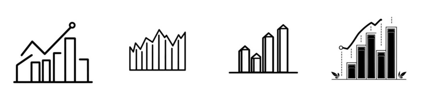 Stylish line icon with solid modern design of a loss chart