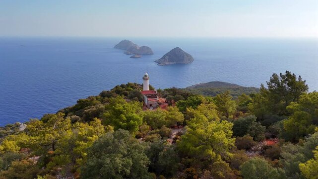 Gelidonya Lighthouse, located in the Kumluca district of Antalya, is known as the most important lighthouse of the Mediterranean.
