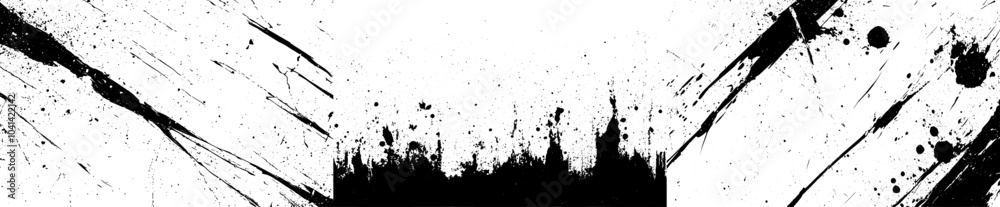 Poster background with black and white grunge elements. abstract texture with monochrome particles. cracks,