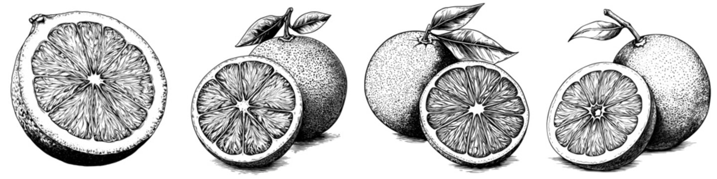 The Fruit Ugli Fruit sketches are hand drawn fruit illustrations with transparent backgrounds
