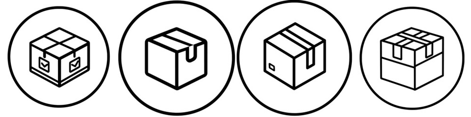 The recycling package icon line modern design illustration template is stylish and modern