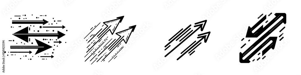 Aufkleber An icon line with a speeding fast design in a trendy style