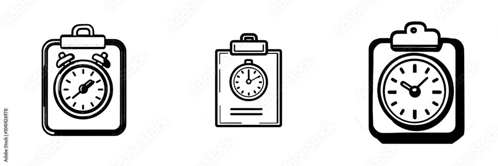 Poster modern icon line design for sports time lists
